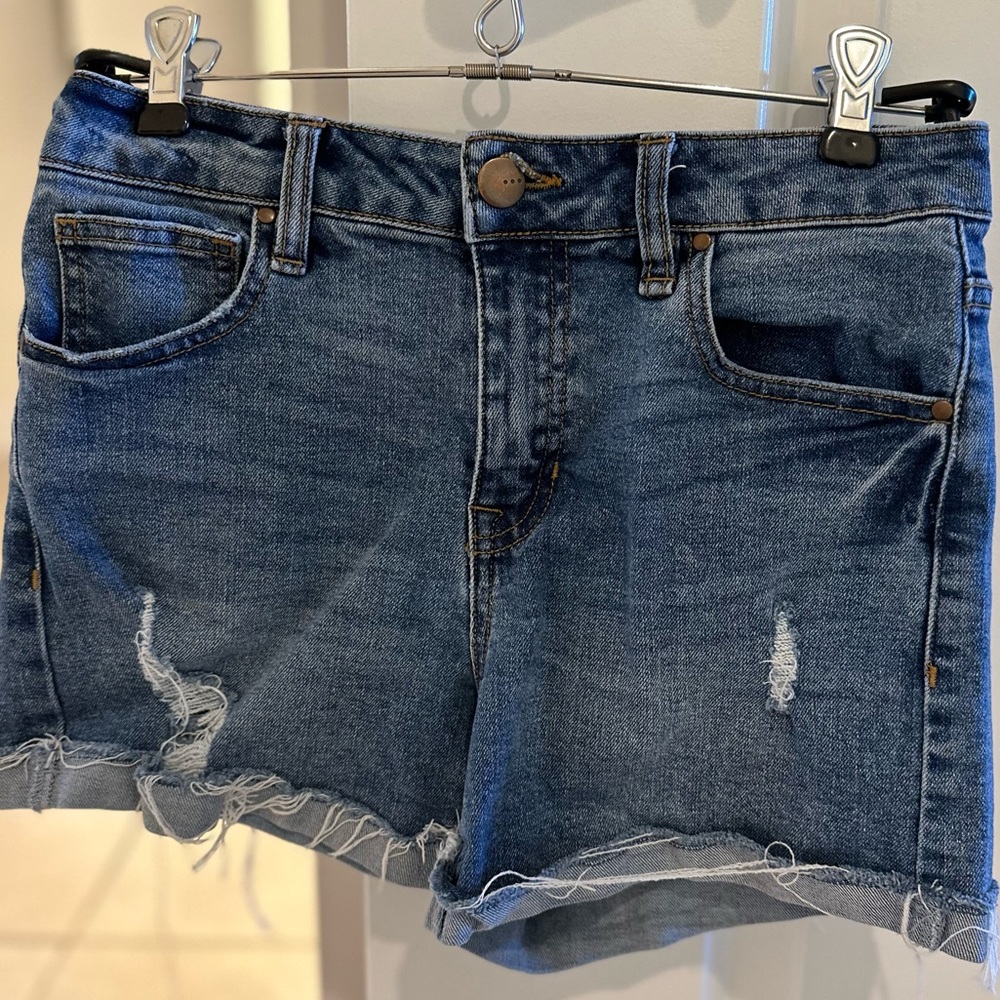 Tgla denim distressed shorts